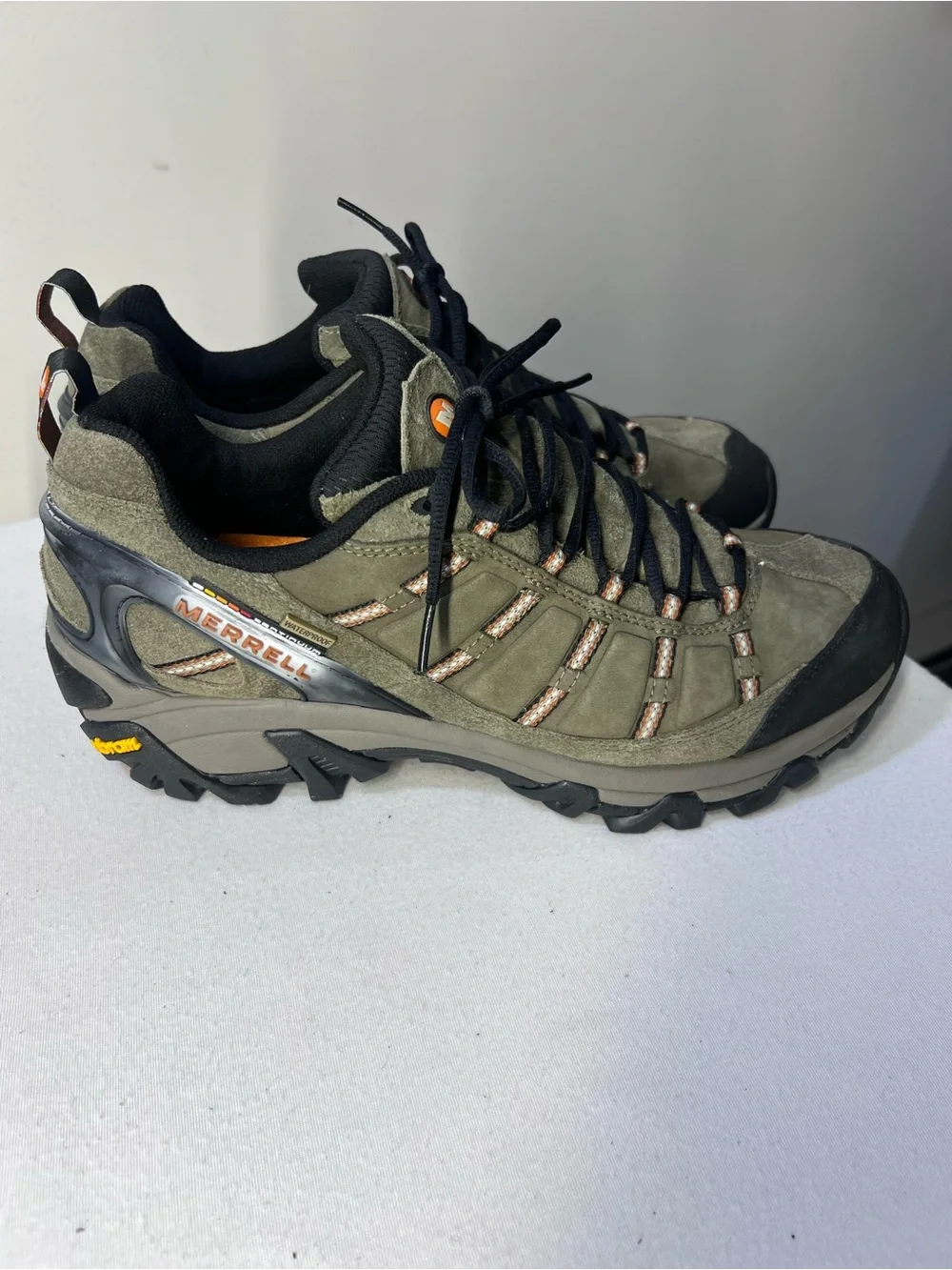 Merrell Men's Olive and Black Waterproof Hiking Shoe